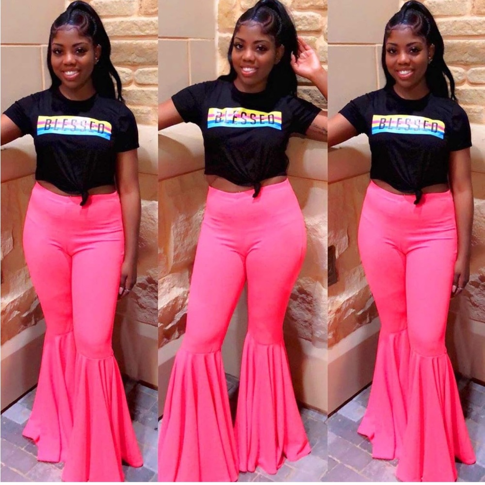 BRAND NEW IN PACKAGE FLARE PINK PANTS